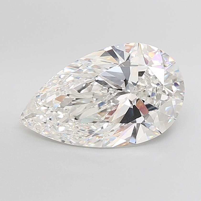 10.08 carat f VVS2 EX Cut IGI pear diamond