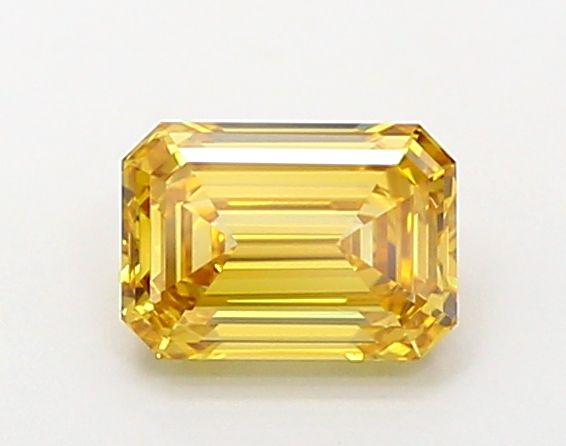 0.99 CT Fancy Intense Orangey Yellow EMERALD