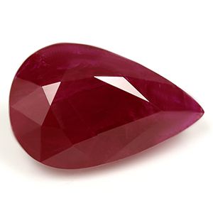 Rubin 5,33 ct, czerwony, szlif gruszka
