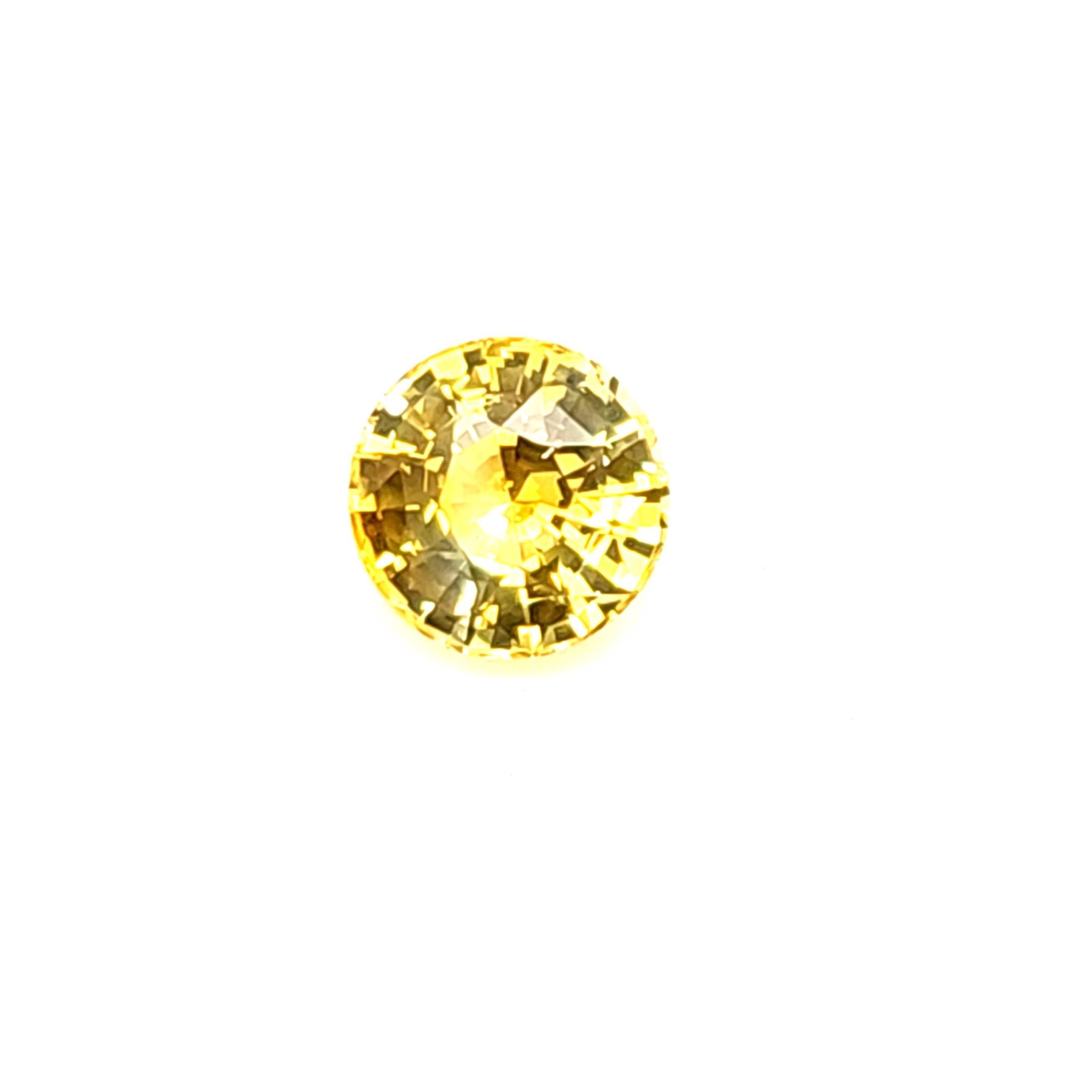 SAPPHIRE FACETED 4.56ct YELLOW Yellow EC SRILANKA HEATED