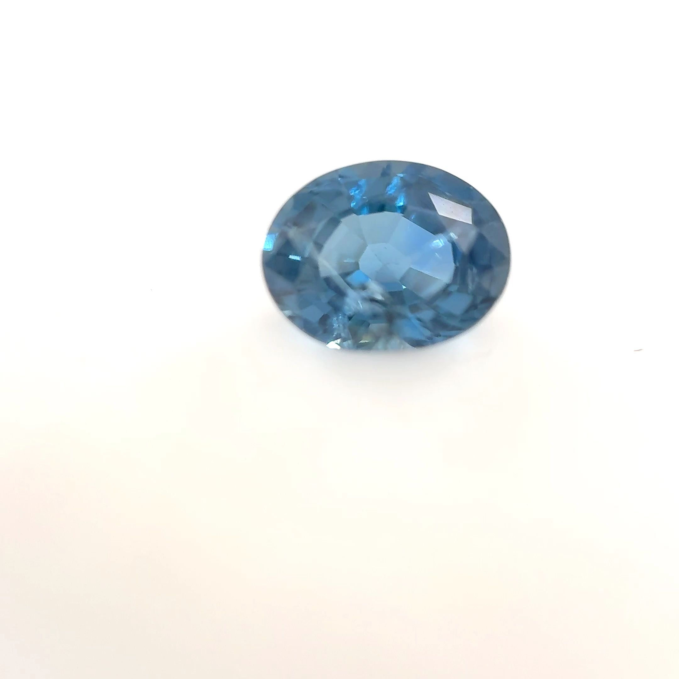 Szafir 1,11 ct, niebieski, szlif owalny