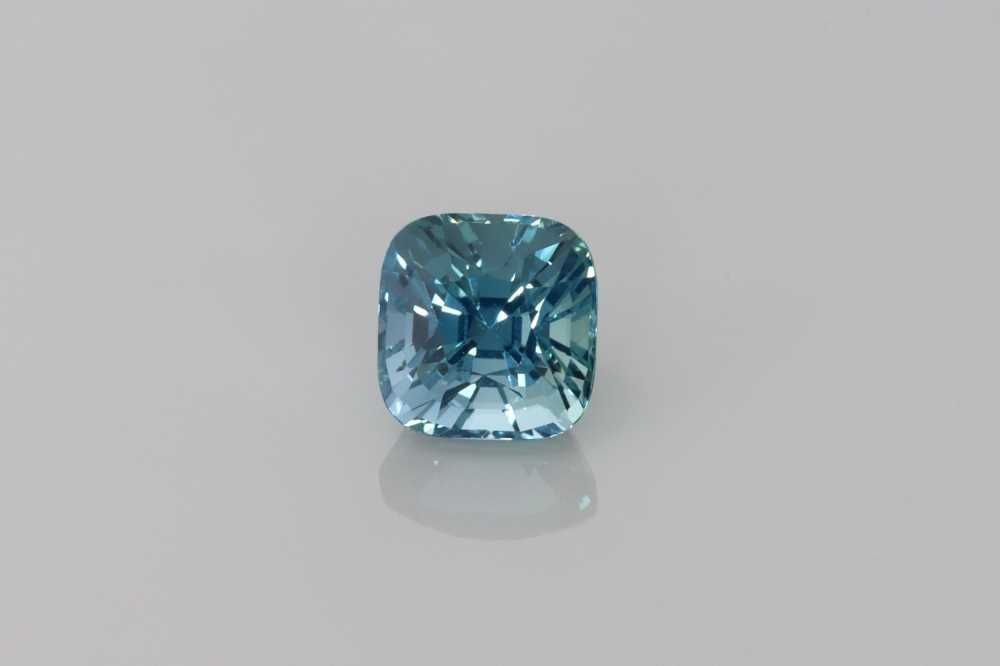 Szafir 1,06 ct, morski, szlif cushion