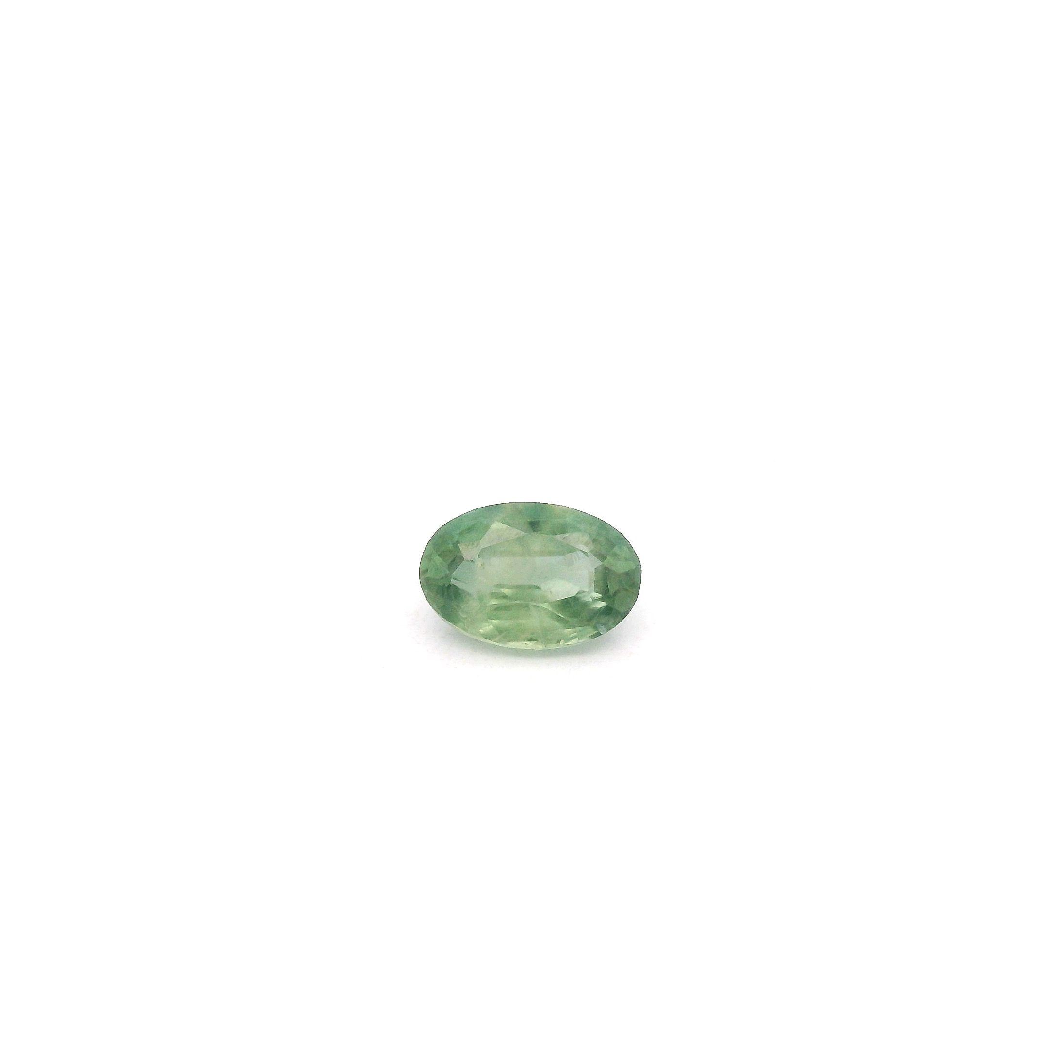 SAPPHIRE FACETED 0.47ct GREEN Medium SI SRILANKA HEATED