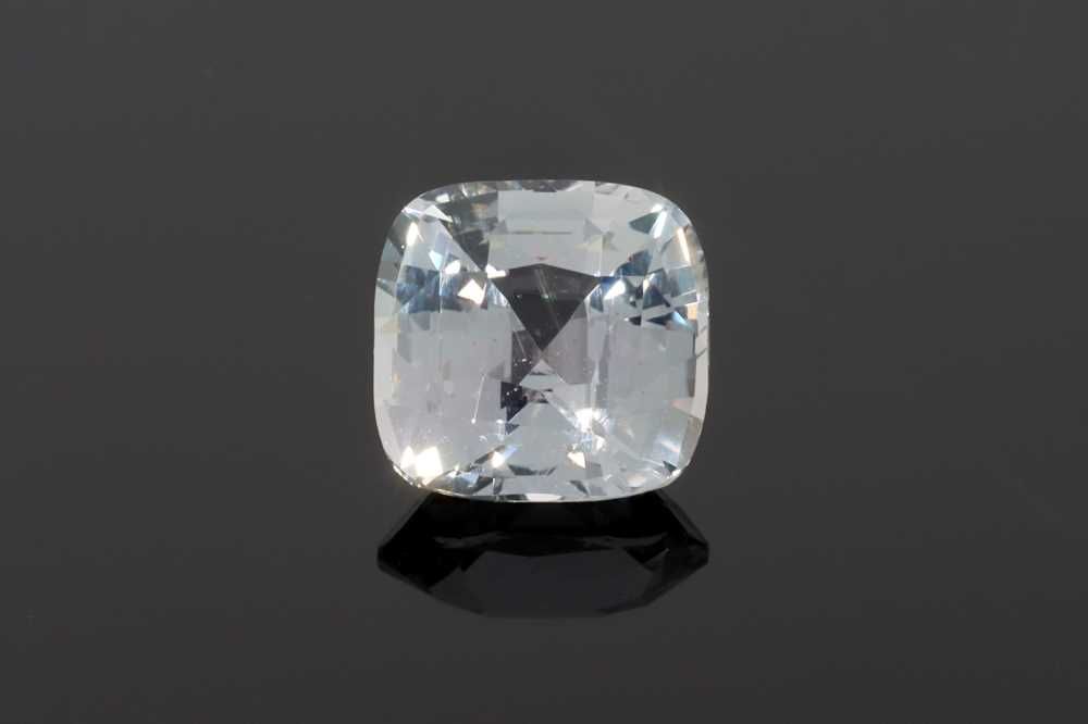 2.36 Carat Vivid White Cushion Sapphire
