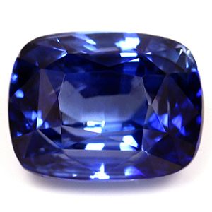 Szafir 3,11 ct, niebieski, szlif cushion