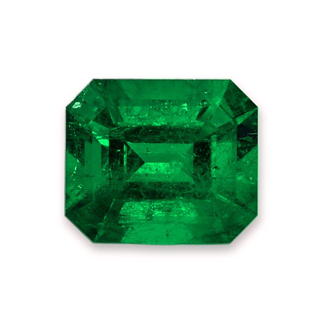 Szmaragd 1,42 ct, zielony, szlif szmaragdowy