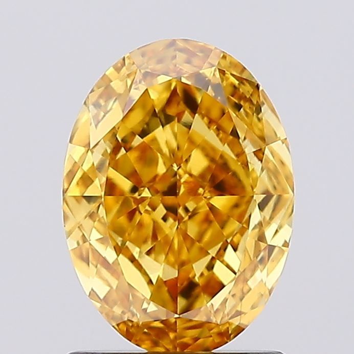 1.29 CT Fancy Vivid Orangey Yellow OVAL