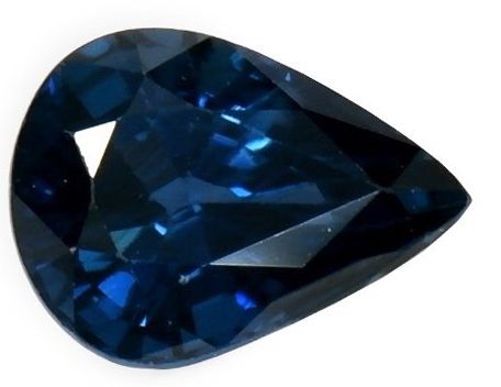Szafir 1,00 ct, niebieski, szlif gruszka