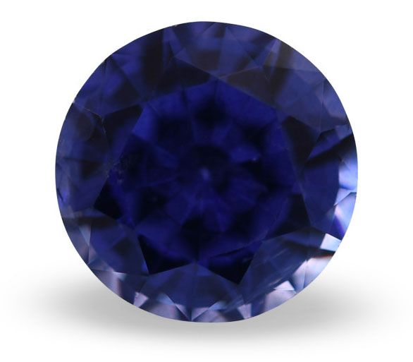 Szafir 1,07 ct, niebieski, szlif okrągły