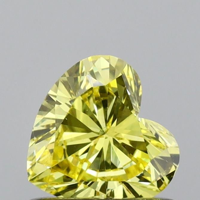 0.56 CT Fancy Vivid Yellow HEART