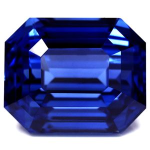 Szafir 15,06 ct, niebieski, szlif szmaragdowy
