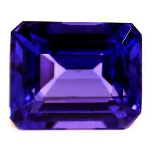 Tanzanit 3,97 ct, niebieski, szlif szmaragdowy