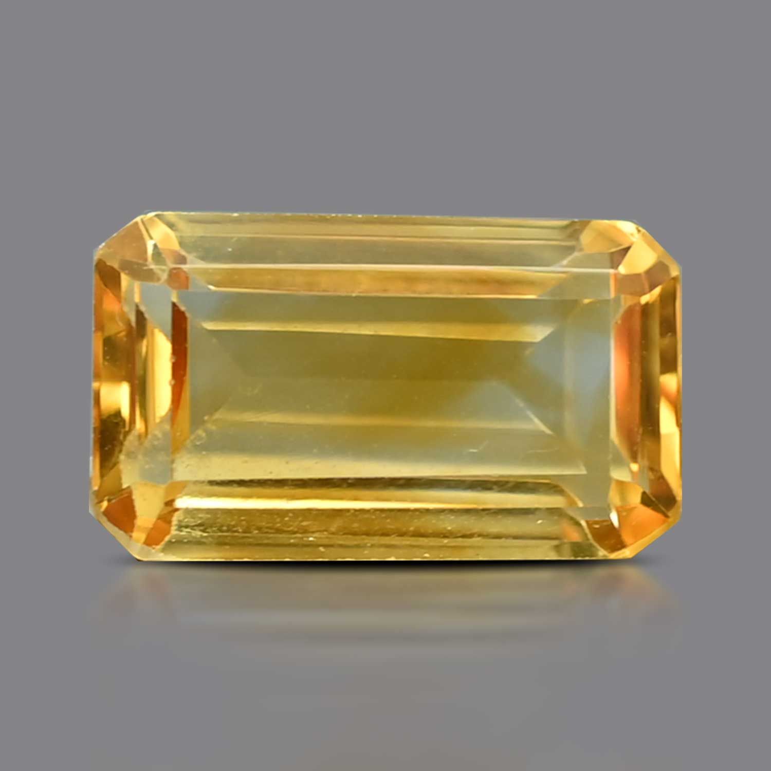 CITRINE FACETED 7.09ct YELLOW EC BRAZIL NONE