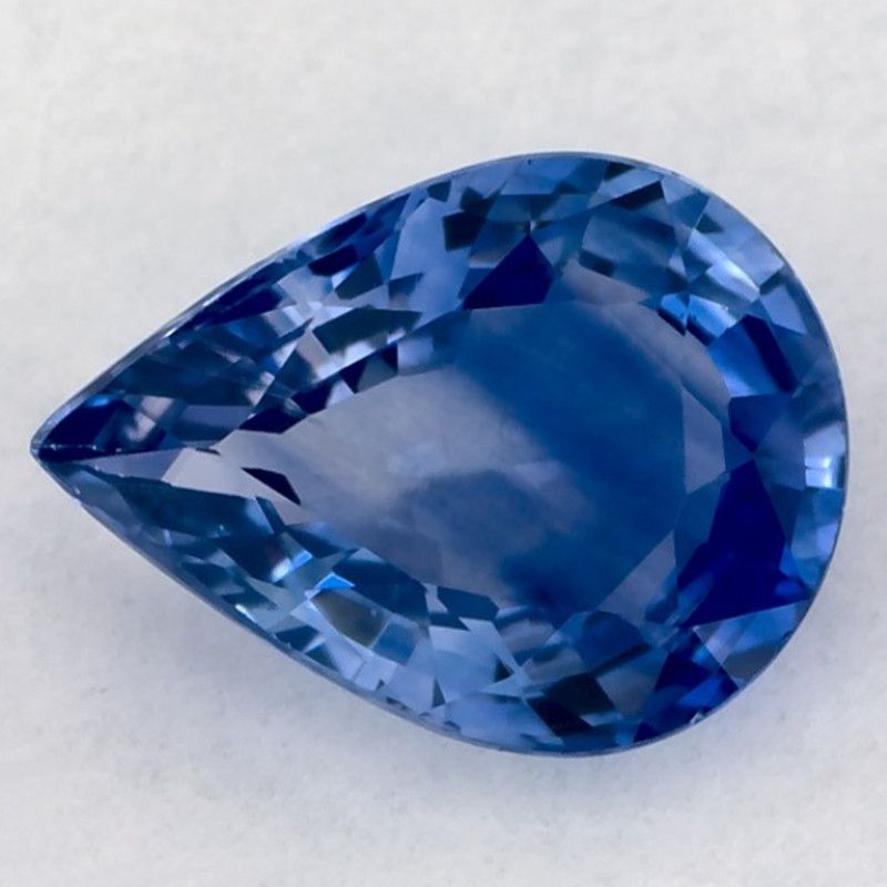 Szafir 1,00 ct, niebieski, szlif gruszka