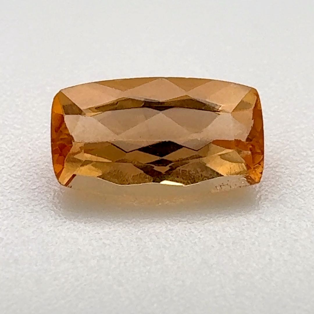 TOPAZ FACETED 1.125ct ORANGE Vivid Reddish Orange SI BRAZIL NONE