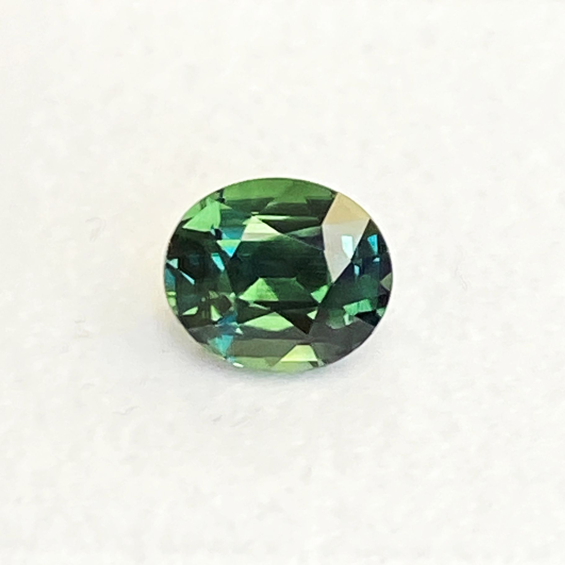 SAPPHIRE FACETED 2.17ct GREEN Blue Green EC MADAGASCAR HEATED