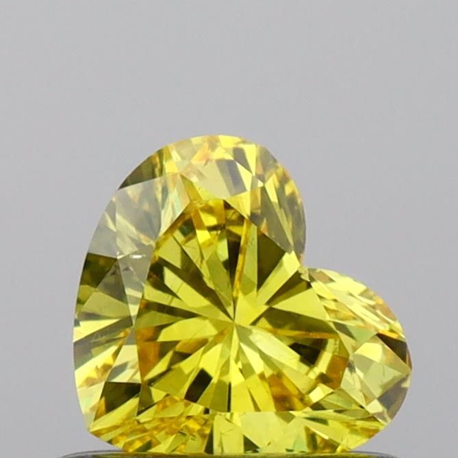 0.48 CT Fancy Vivid Yellow HEART