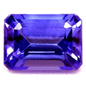 Tanzanit 1,34 ct, niebieski, szlif szmaragdowy