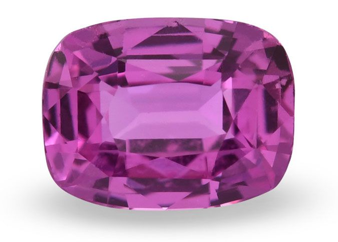 Szafir 1,14 ct, różowy, szlif cushion