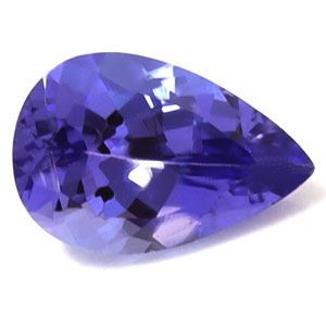 Tanzanit 1,56 ct, niebieski, szlif gruszka