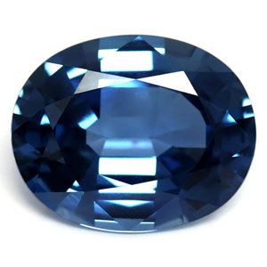 Szafir 3,33 ct, niebieski, szlif owalny