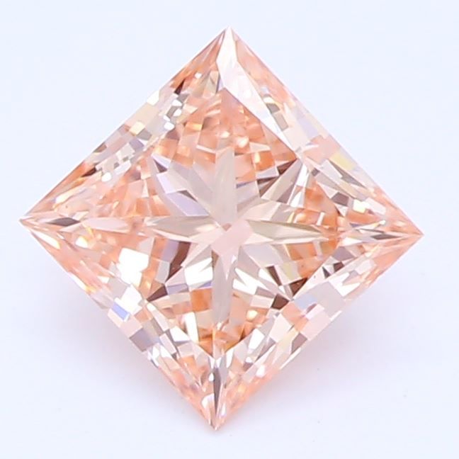 0.57 CT Fancy Intense Orangey Pink PRINCESS