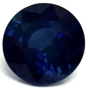 Szafir 1,35 ct, niebieski, szlif okrągły
