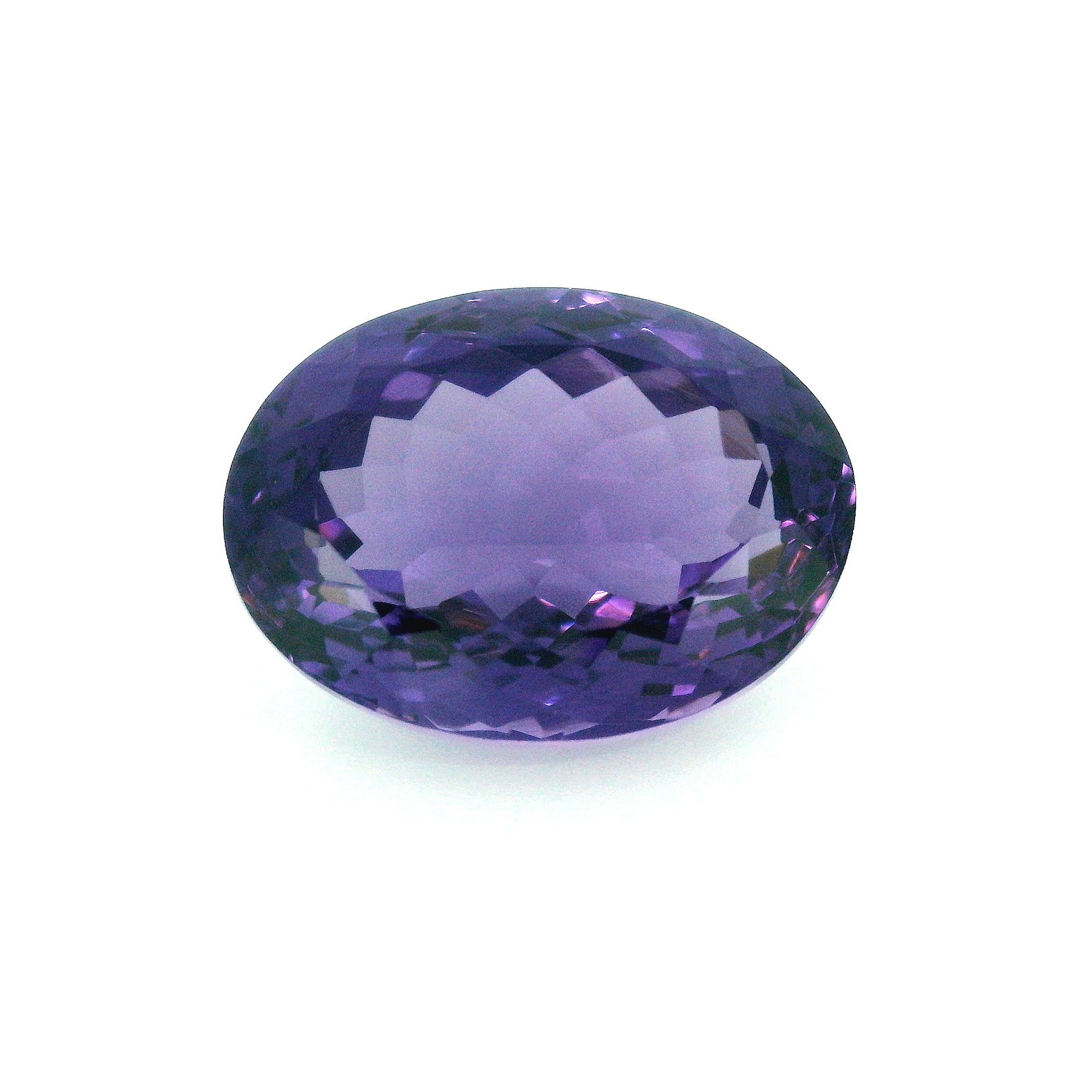 Ametyst 17,25 ct, purpurowy, szlif owalny