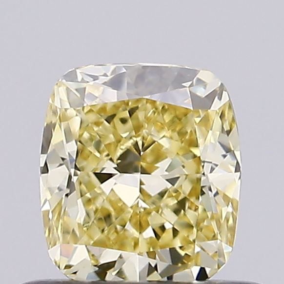 0.56 CT Fancy Intense Yellow CUSHION BRILLIANT