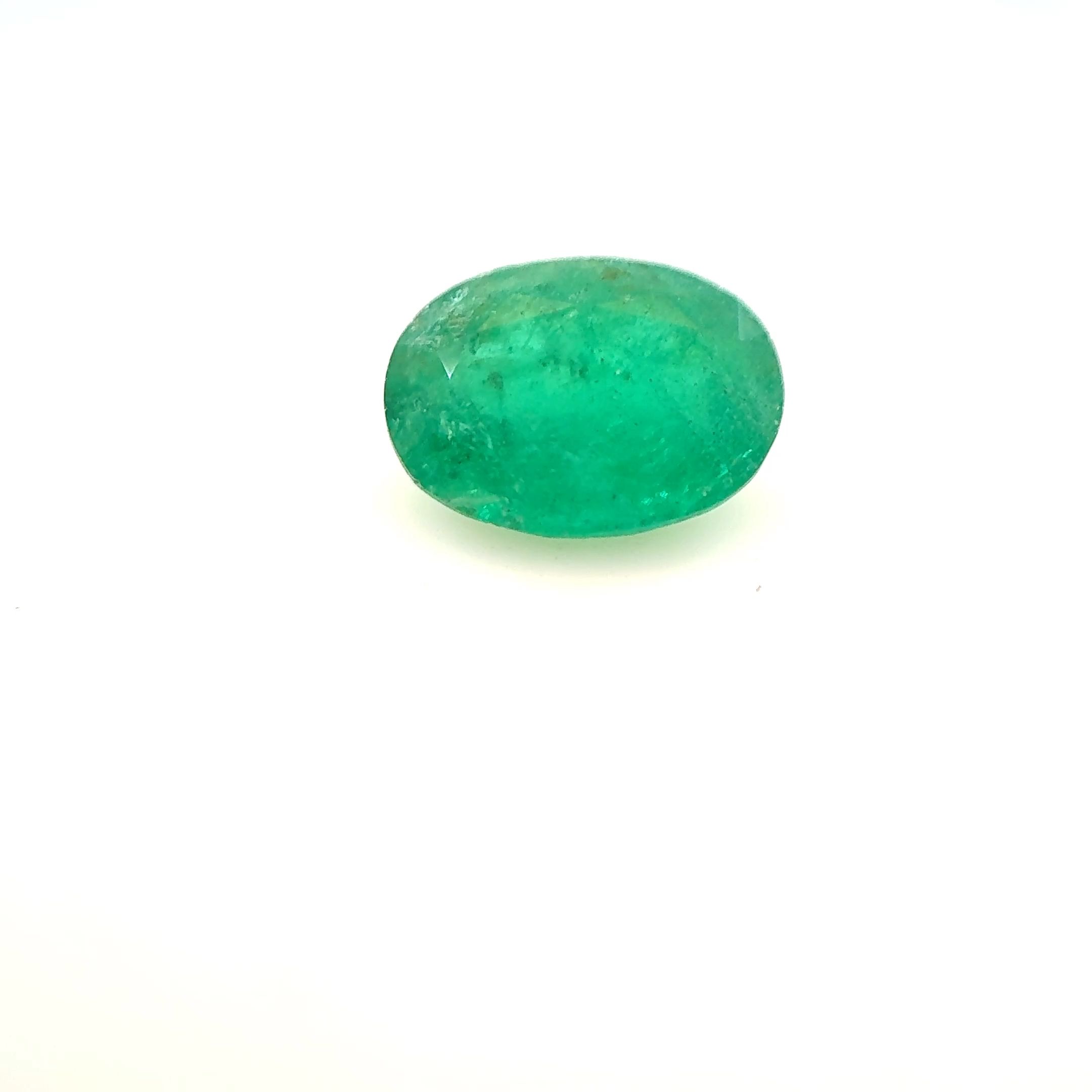 Szmaragd 1,13 ct, zielony, szlif owalny