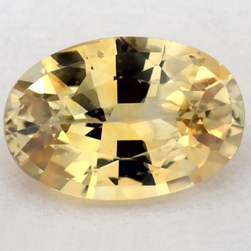 Szafir 1,12 ct, żółty, szlif owalny