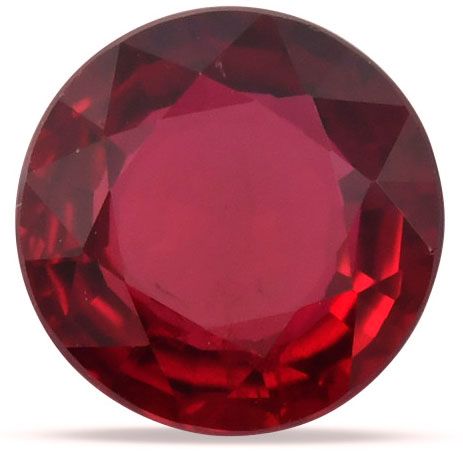 Rubin 1,67 ct, czerwony, szlif okrągły