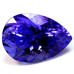 Tanzanit 3,52 ct, niebieski, szlif gruszka