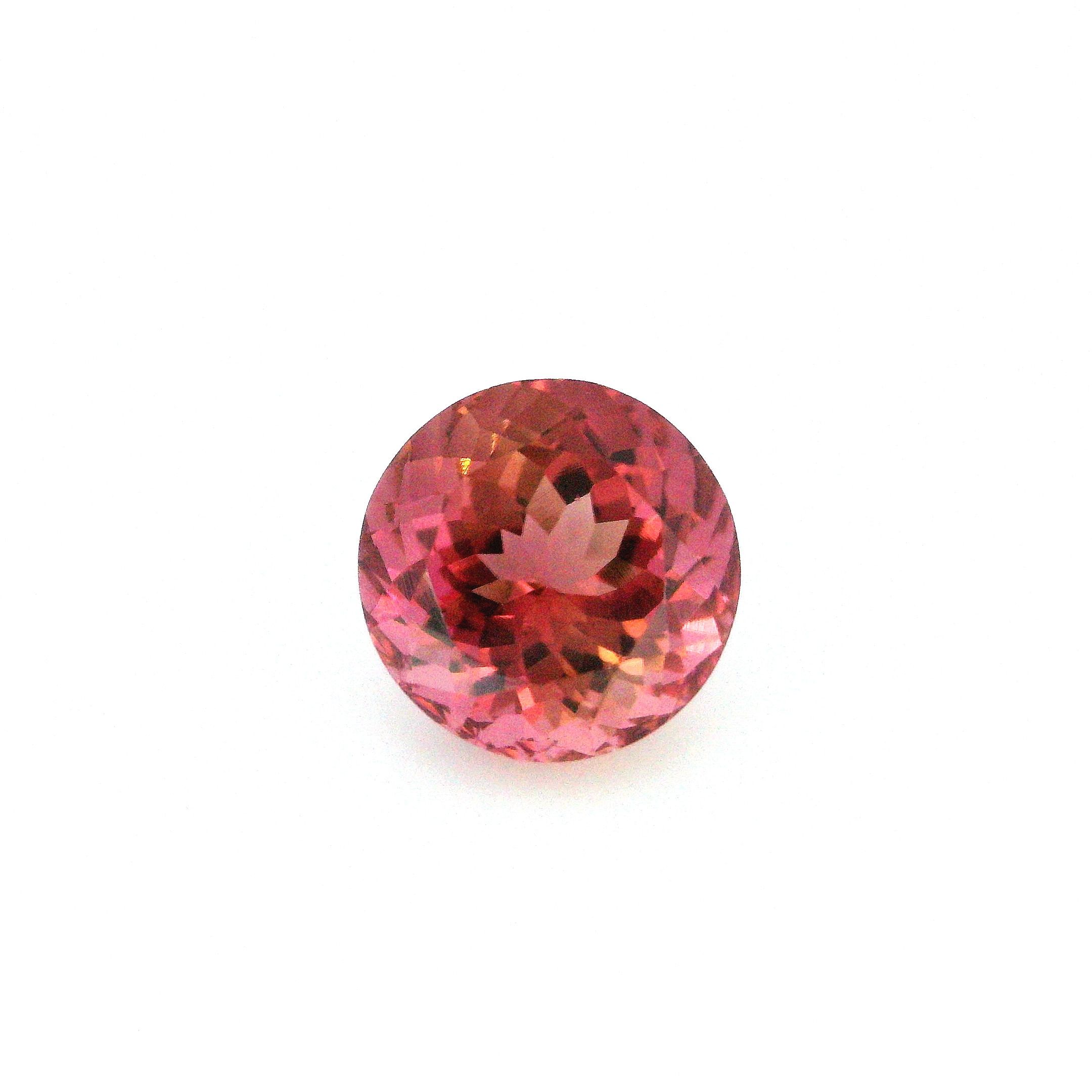 Turmalin 3,22 ct, różowy, szlif okrągły