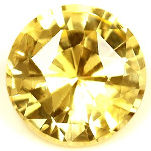 Szafir 1,09 ct, żółty, szlif okrągły