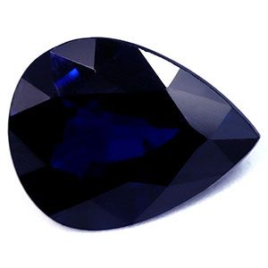 Szafir 2,60 ct, niebieski, szlif gruszka