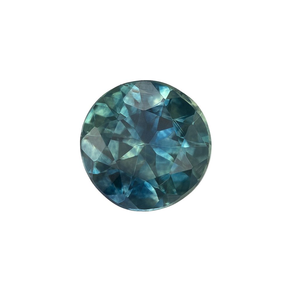 0.60 Carat Teal Round Sapphire