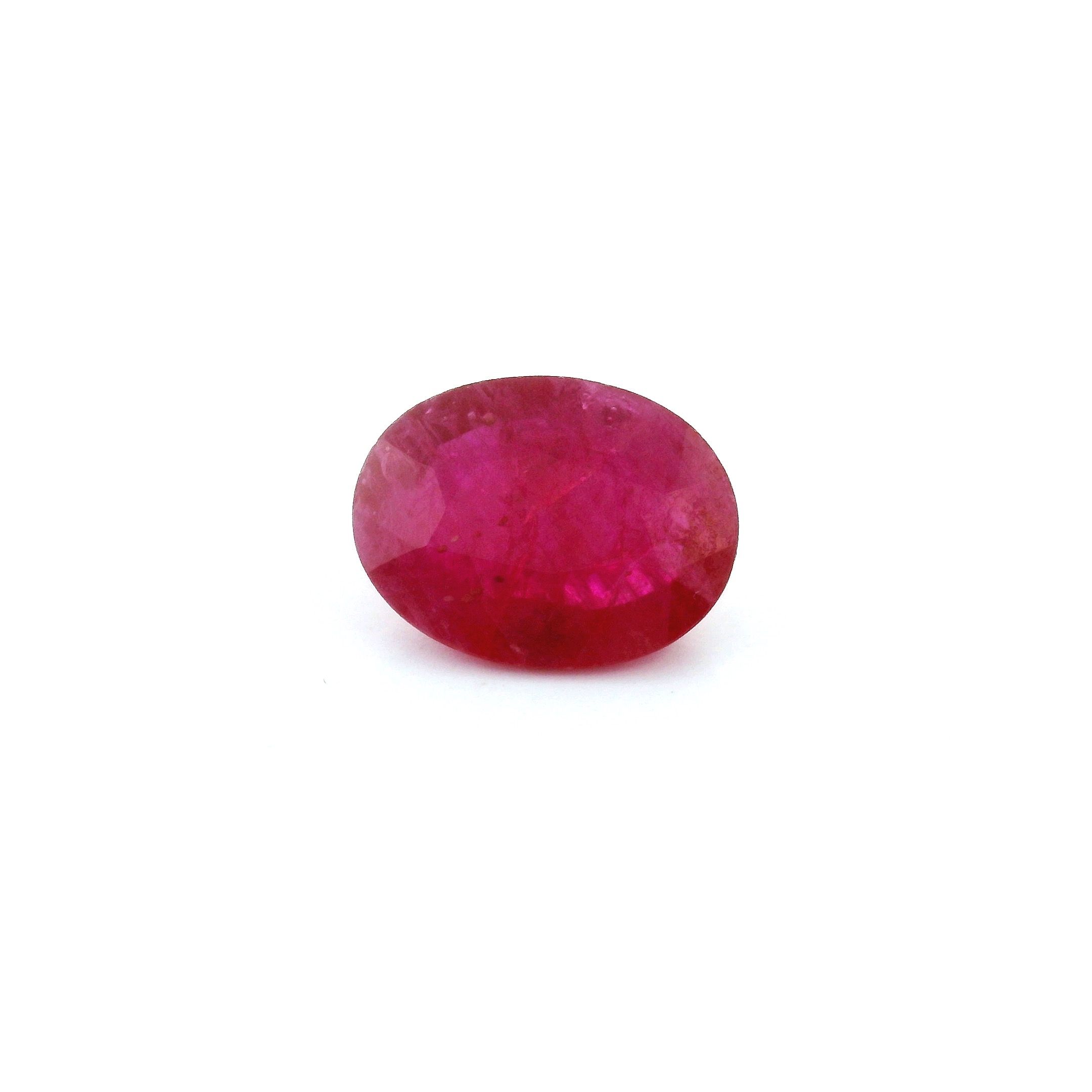RUBY FACETED 1.79ct RED Medium Intense MI MOZAMBIQUE HEATED