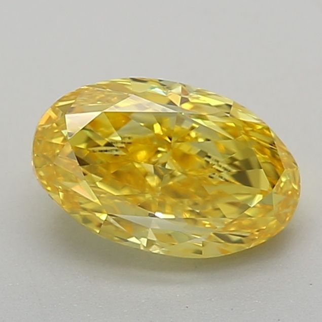 0.72 CT Fancy Vivid Yellow OVAL