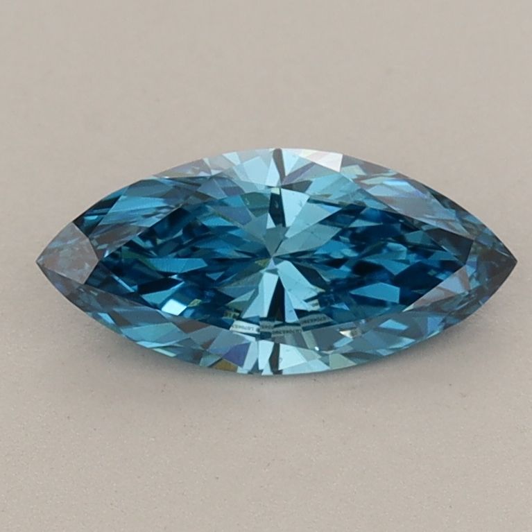 0.67 CT Fancy Vivid Blue MARQUISE