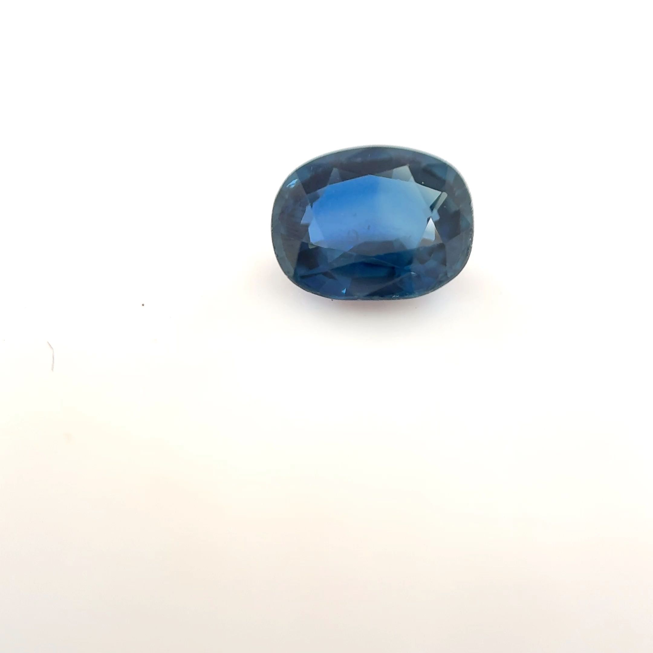 Szafir 1,23 ct, niebieski, szlif cushion