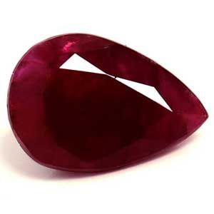 Rubin 1,12 ct, czerwony, szlif gruszka