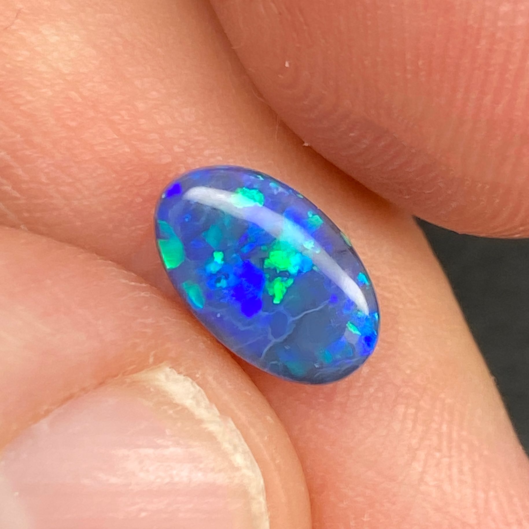 OPAL FACETED 1.6ct BLACK Black EC AUSTRALIA NONE