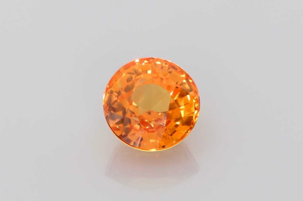 Szafir 2,61 ct, pomarańczowy, szlif okrągły