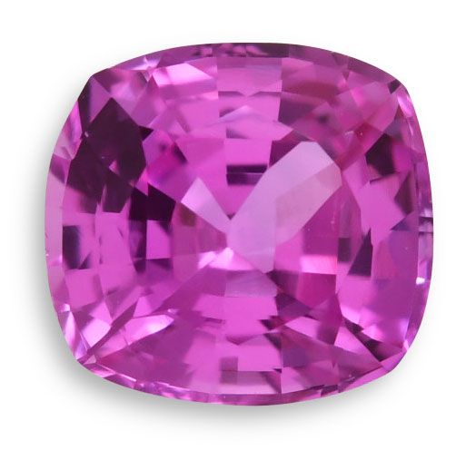 Szafir 1,12 ct, różowy, szlif cushion