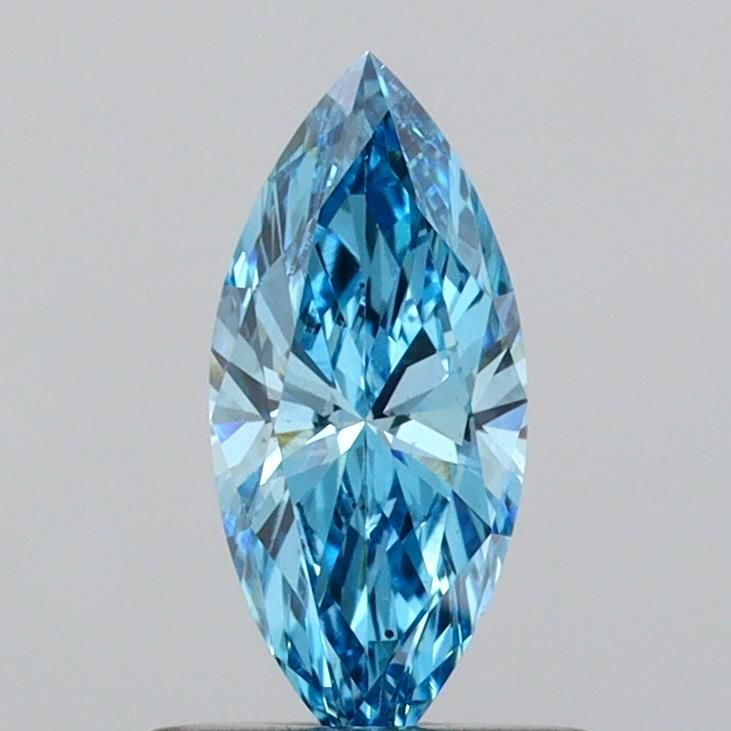 0.55 CT Fancy Vivid Blue MARQUISE