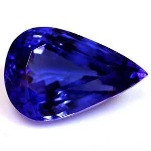 Tanzanit 3,42 ct, niebieski, szlif gruszka