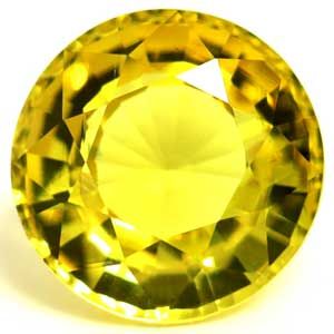 Szafir 1,72 ct, żółty, szlif okrągły