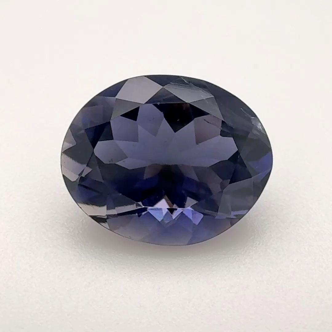Iolit 3,05 ct, niebieski, szlif owalny