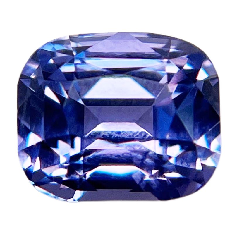 Szafir 4,23 ct, purpurowy, szlif cushion
